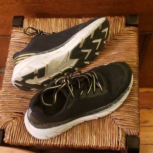 Black and yellow sneakers